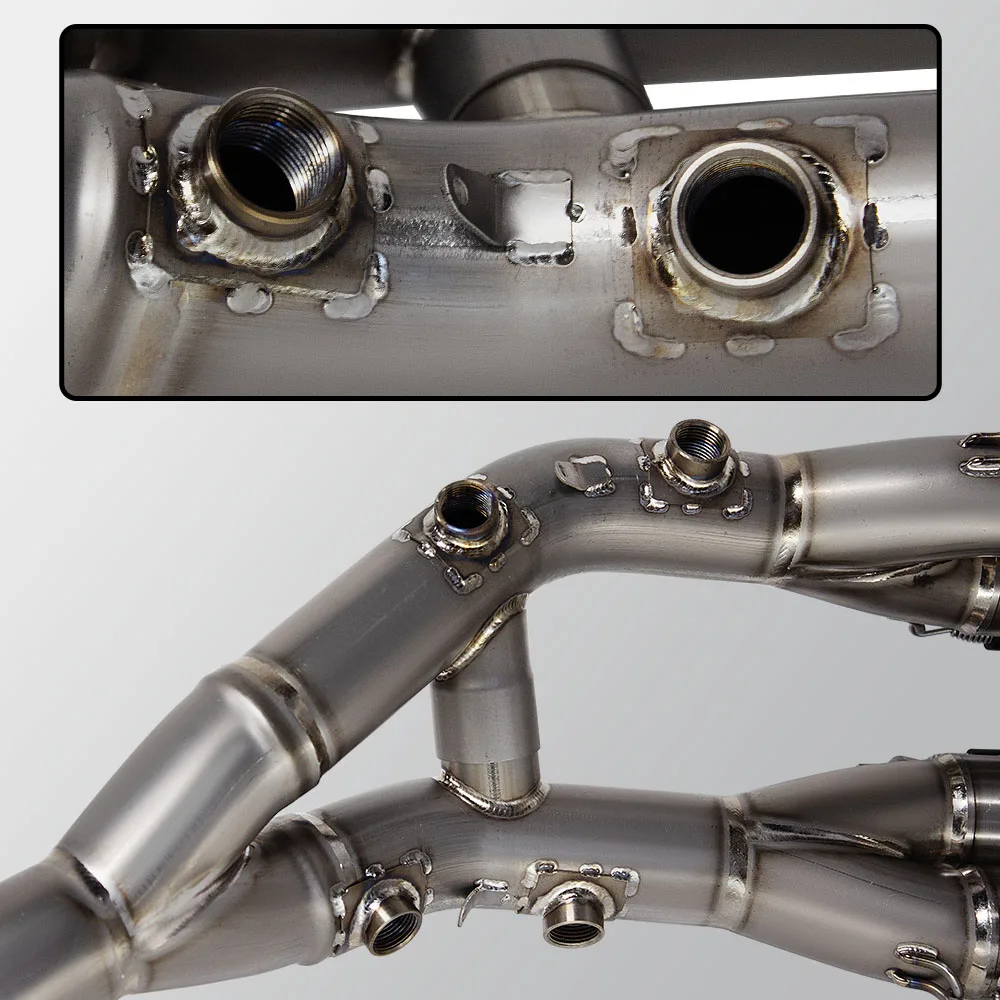 Tubo conexión frontal de escape BMW S1000RR y S1000R en titanio - imagen 3