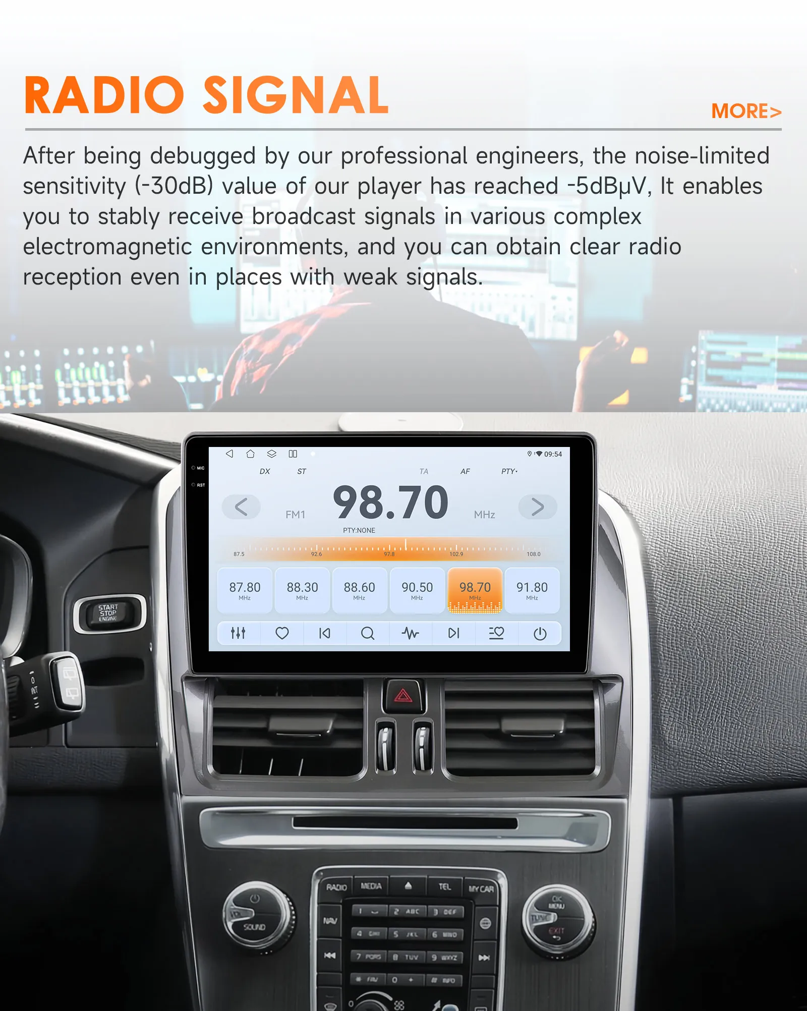 Radio 2 Din Hizpo para Volvo XC60 con CarPlay, Android Auto y GPS - imagen 2