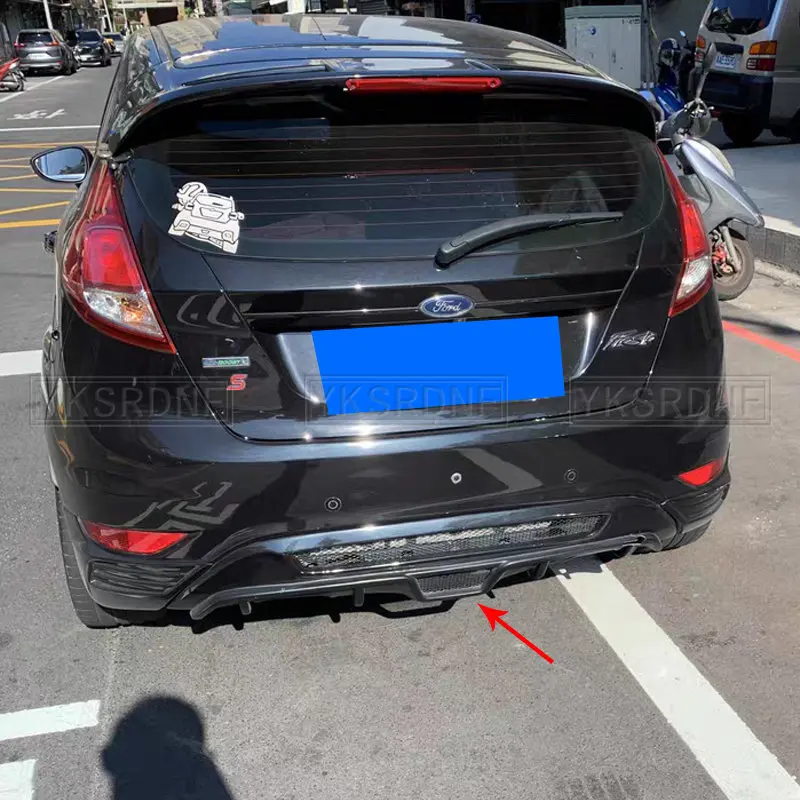 Difusor trasero estilo ST para Ford Fiesta MK7 – ABS negro mate - imagen 5