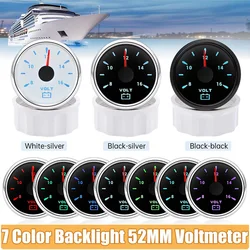 Voltímetro digital universal 52 mm LED IP67 para coches y barcos 12V