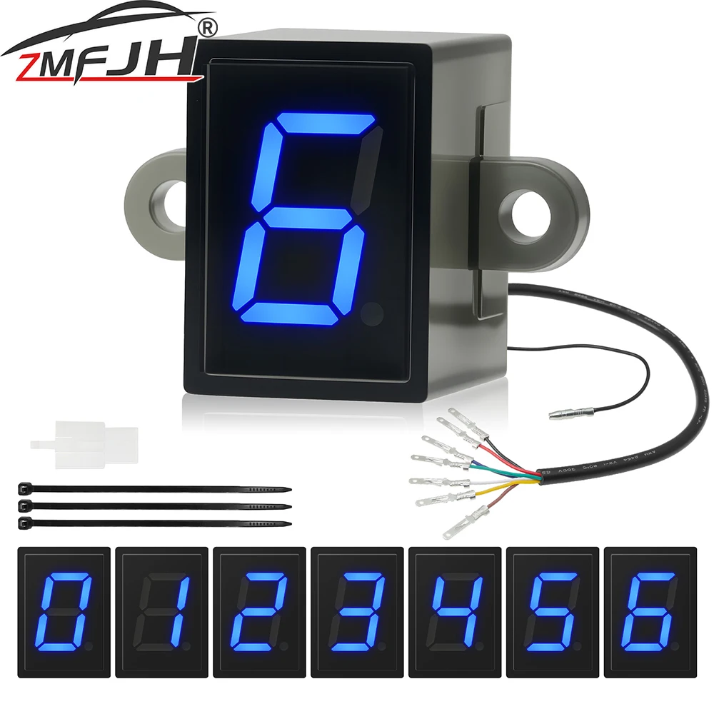 Pantalla LED de indicador de marchas 6 velocidades para moto