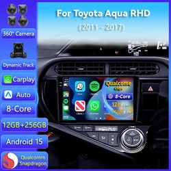 Radio Android 2Din CarPlay GPS Toyota Aqua RHD 2011-2017 DSP WIFI 4G
