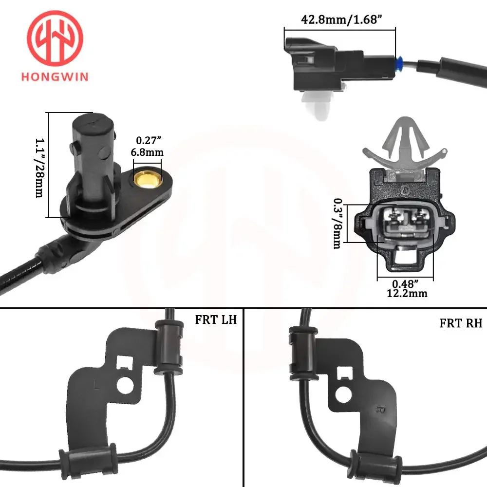Detalle del sensor ABS y sus conexiones