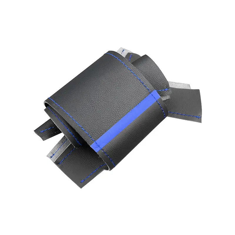 Funda de cuero DIY para volante con costura azul – Dacia Duster - imagen 4