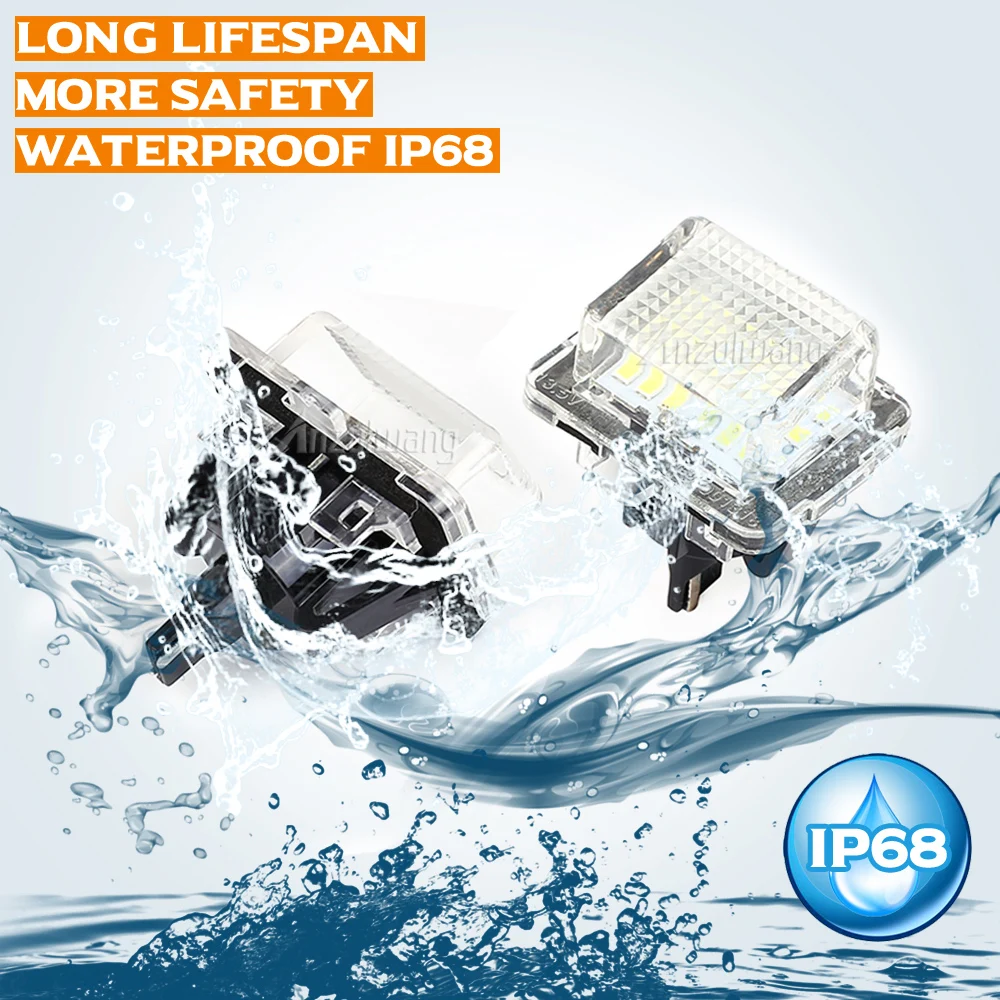 Luz matrícula LED Canbus blanco sin error Mercedes W221 Clase S - imagen 3