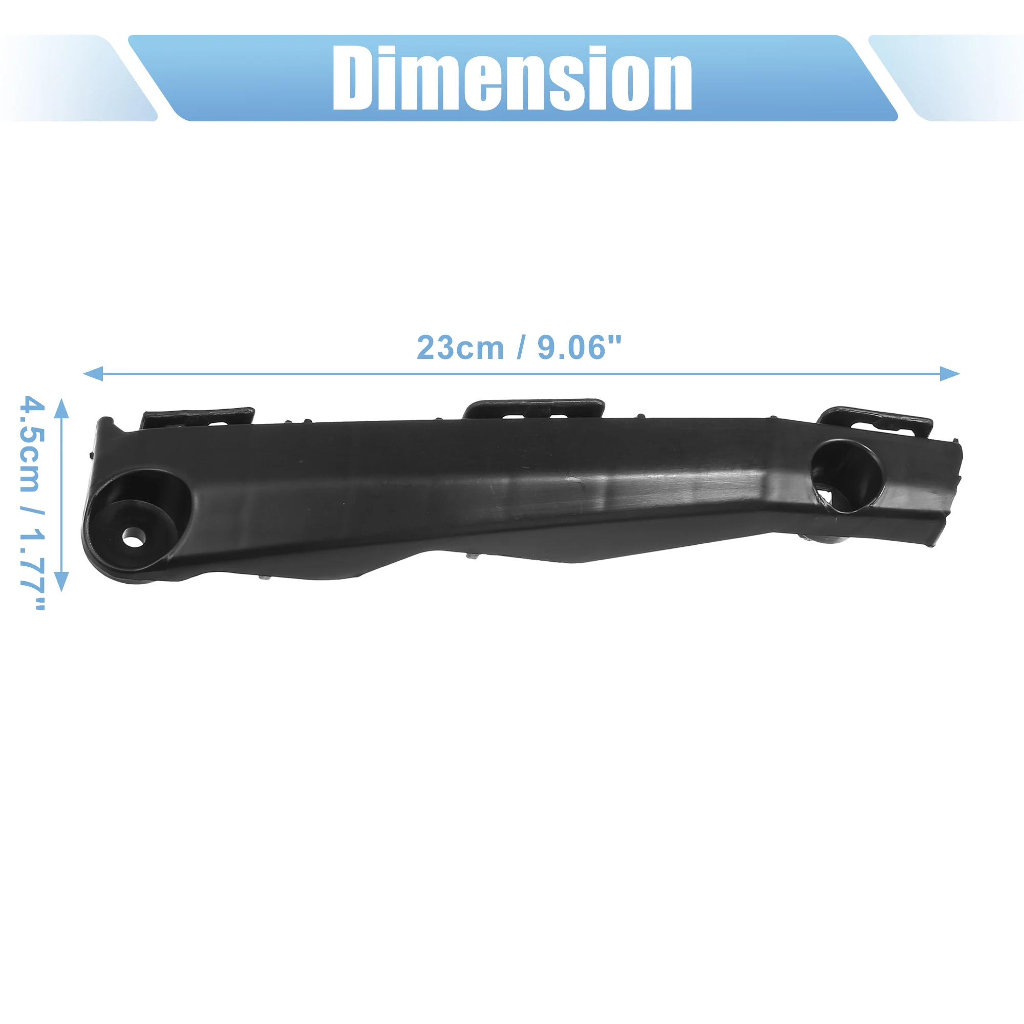 UXCELL 1Pcs Front Left Bumper Bracket for Toyota Camry 2.5L 5253606120 Plastic Black - imagen 2