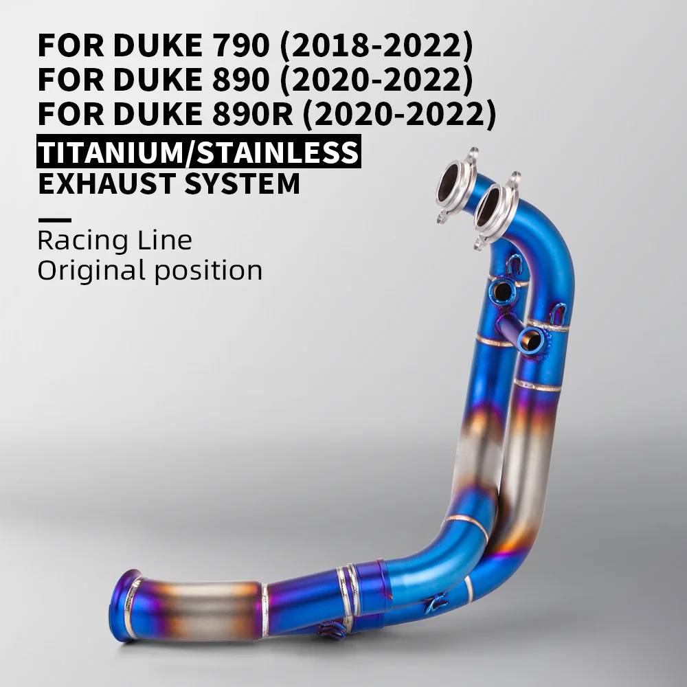Silenciador de titanio con tubo frontal de escape para KTM Duke 790 y 890 - imagen 3