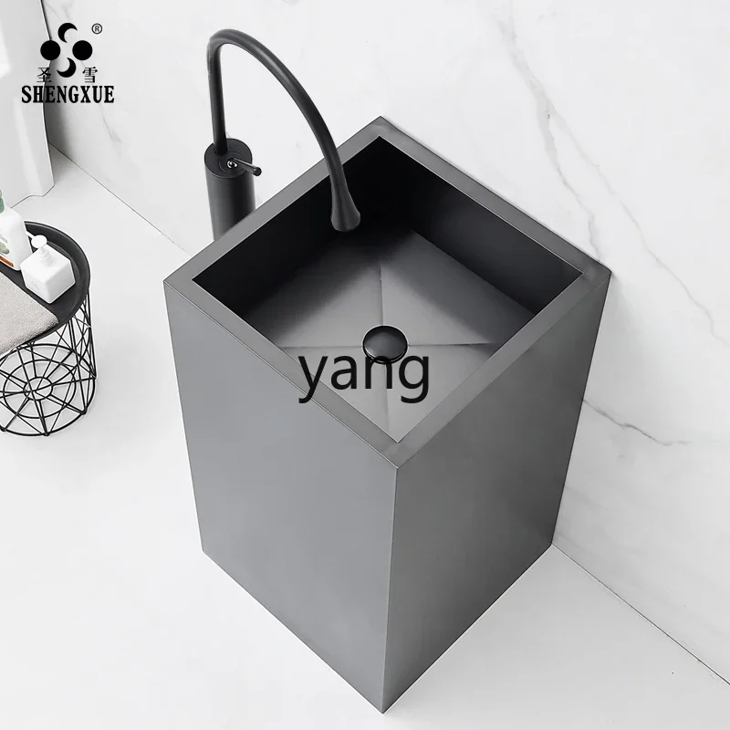 Lavabo columna acero inoxidable con luz negra alta gama - imagen 3