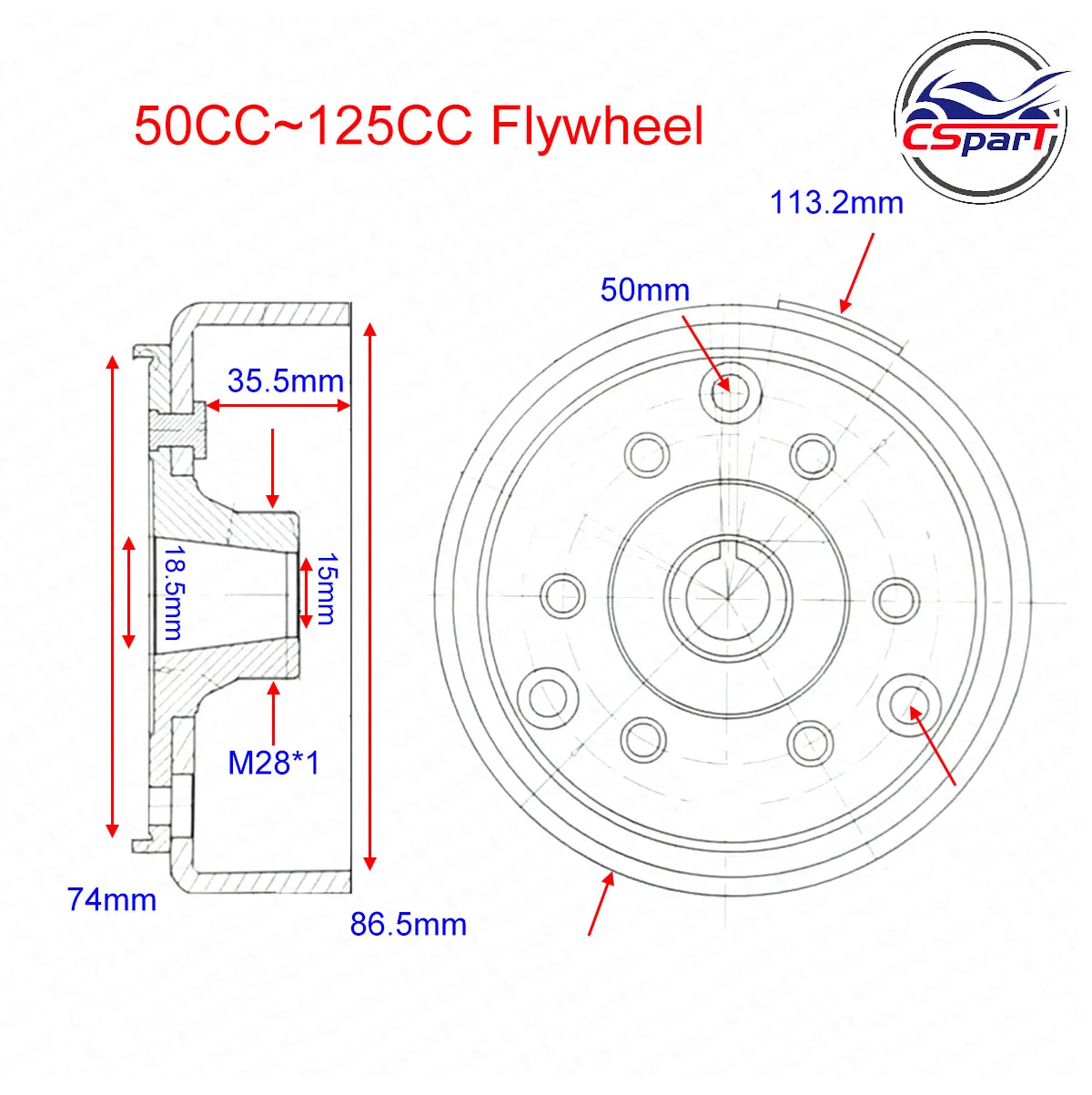 Estator magneto 12 polos para Lifan Zongshen Pit Bike 125-250cc - imagen 5