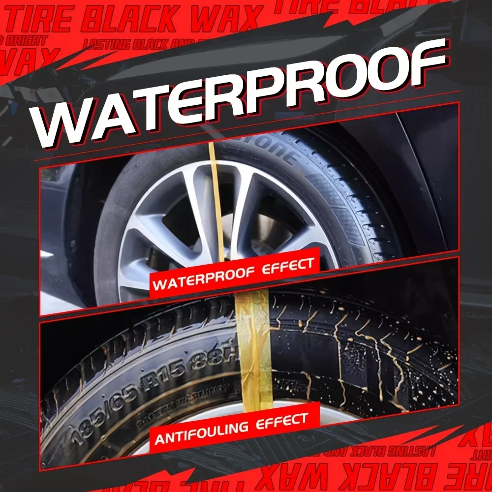Cera negra para neumáticos – Brillo protector impermeable - imagen 5
