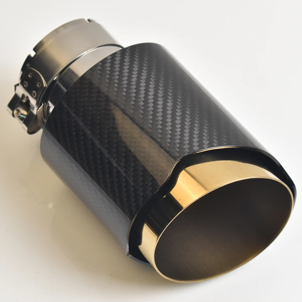 Tubo escape fibra carbono VREMUS dorado deportivo - imagen 4
