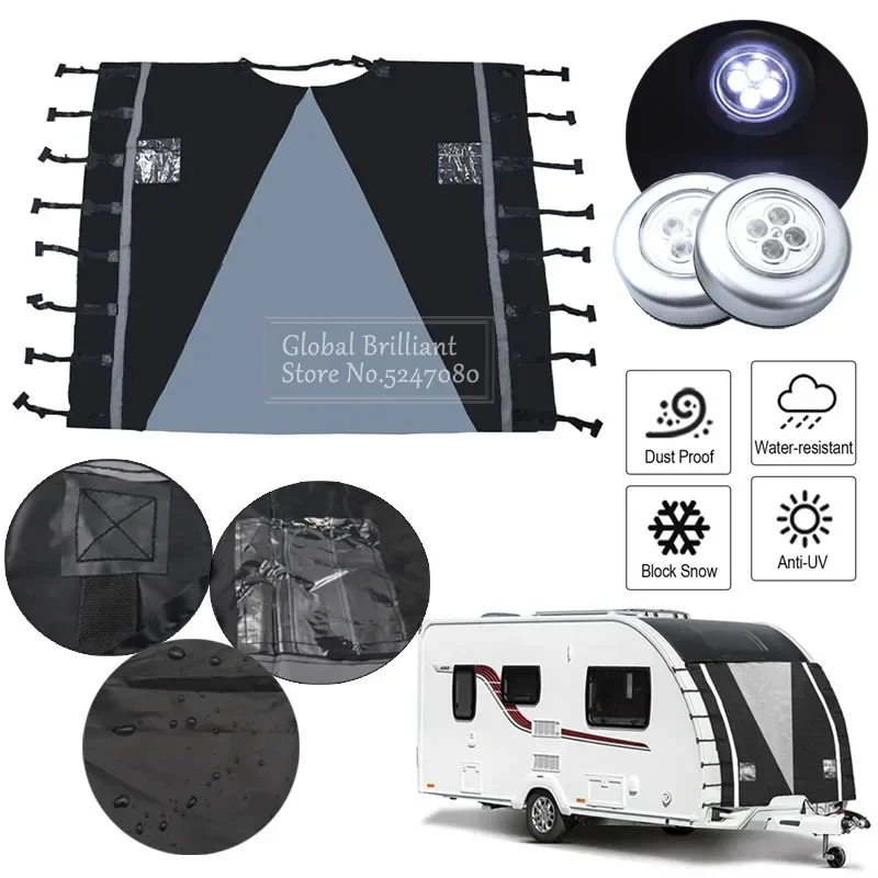 Funda impermeable para caravana con tiras reflectantes