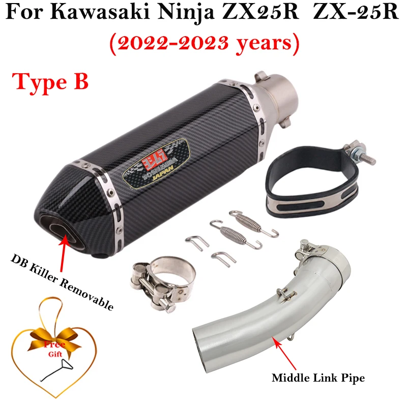 Silenciador de escape 51 mm con db killer – Kawasaki ZX-25R 2022-2023 - imagen 4