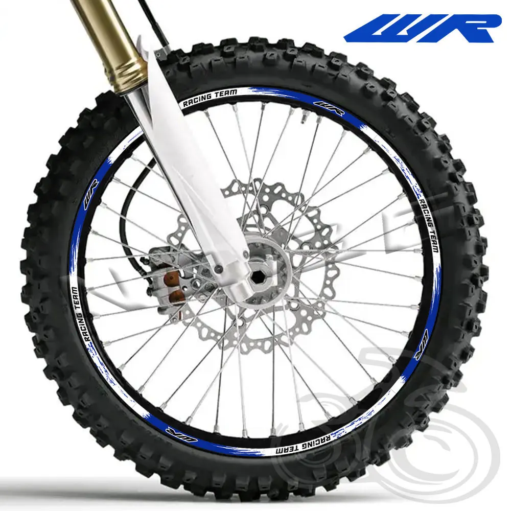 Calcomanías reflectantes Protección Llanta Yamaha WR250R WR250F WR450F 21/18" - imagen 2