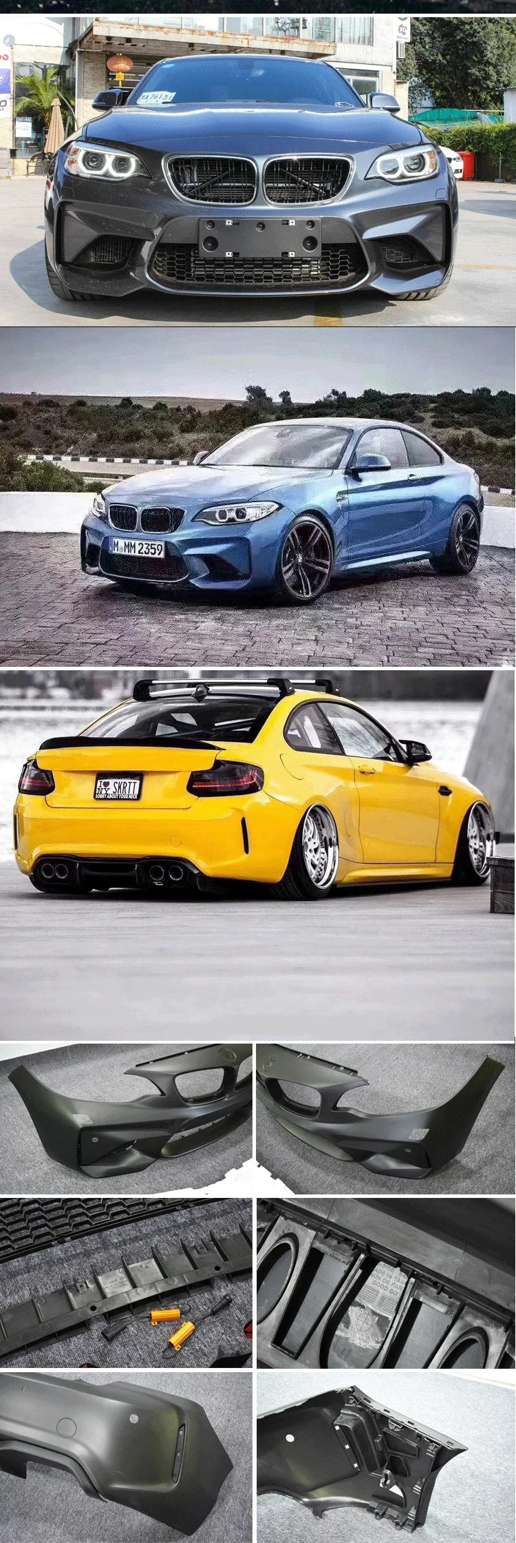 Vista del parachoques trasero y difusor desde un ángulo bajo