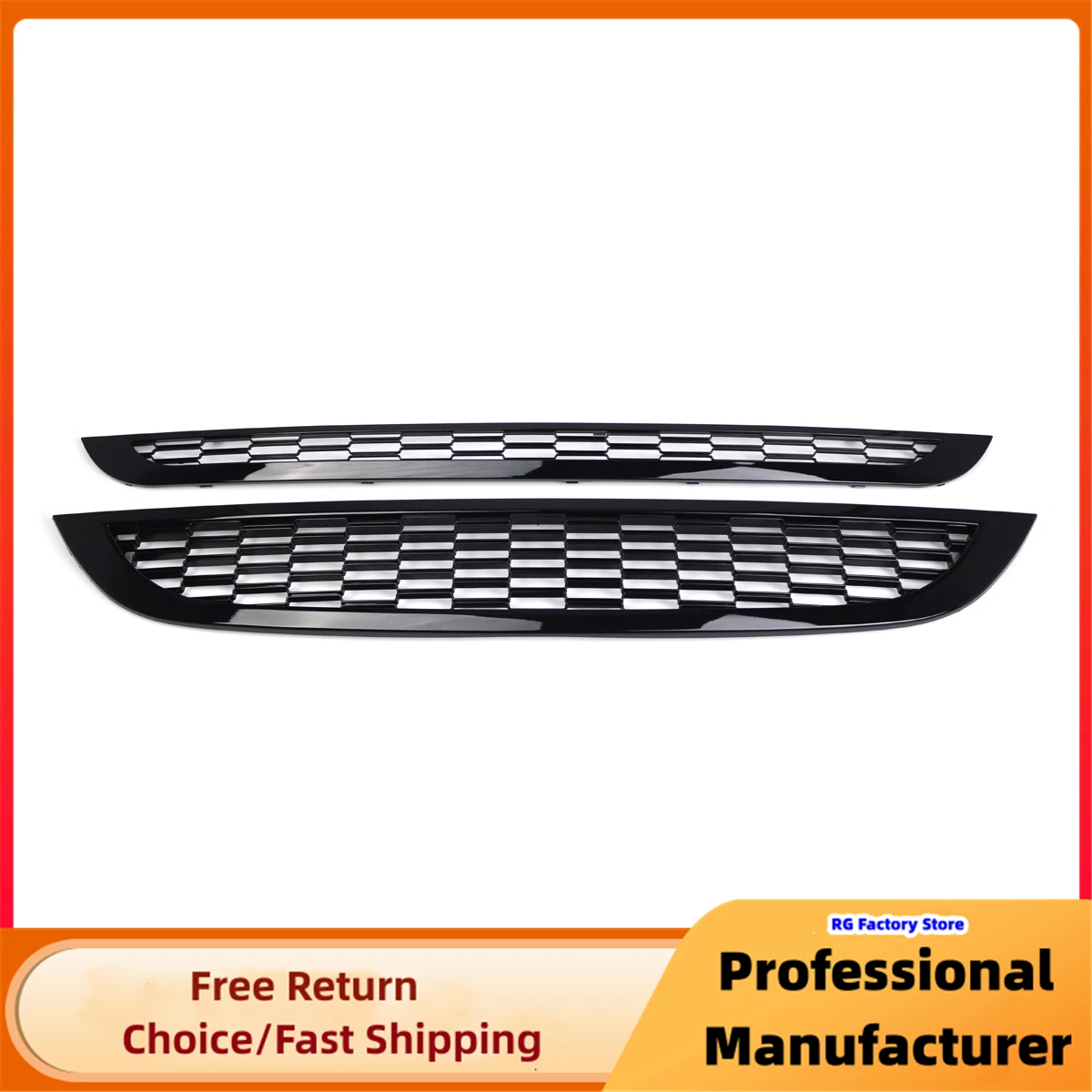 Rejilla parachoques delantero MINI One R50/R52/R53 negra panal - imagen 2
