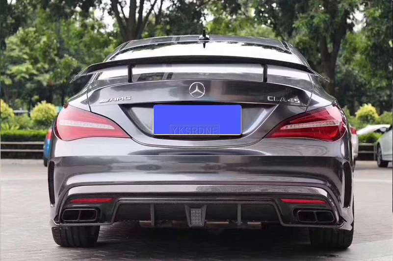 Alerón GT Mercedes CLA W117 C117 trasero de fibra de carbono mate - imagen 2