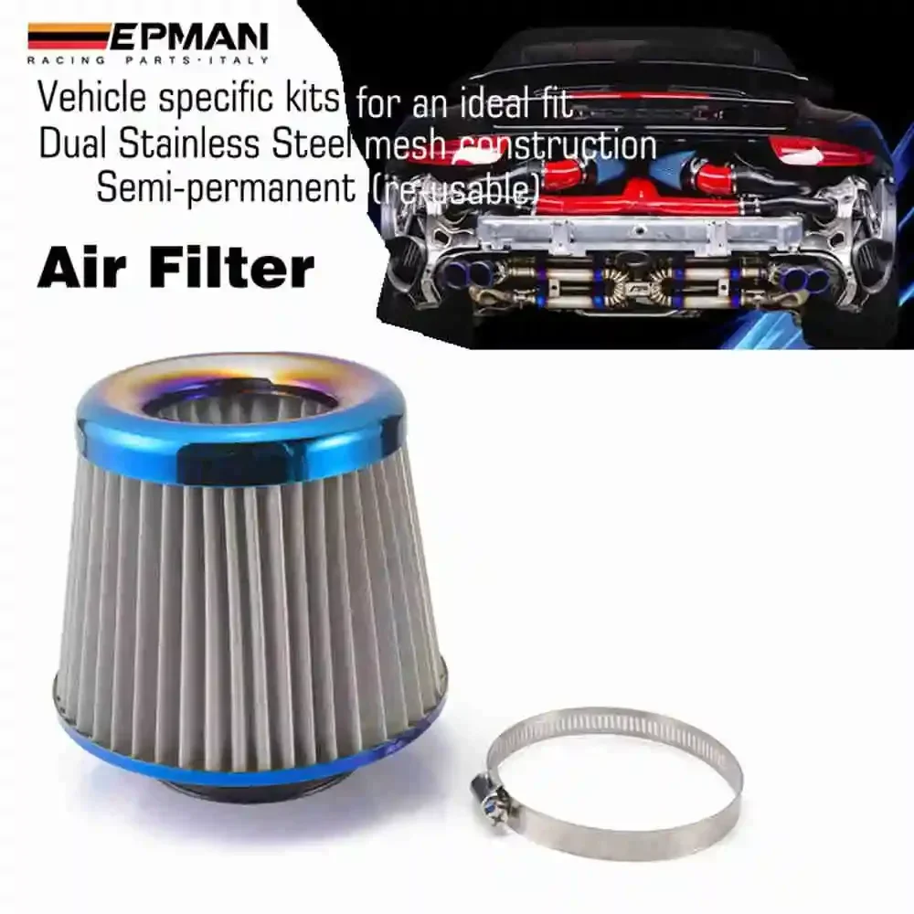 Filtro de aire cónico admisión fría EPMAN de acero inoxidable - imagen 2