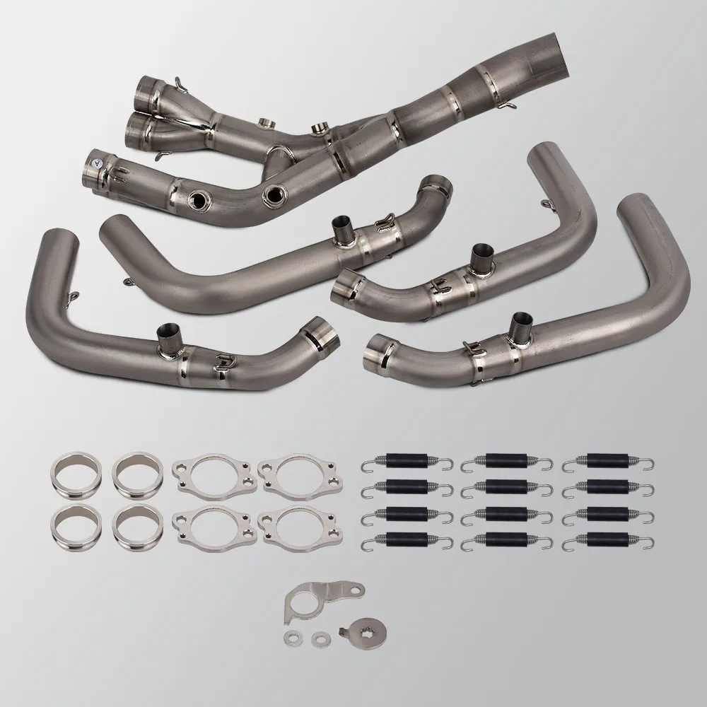 Tubo de conexión frontal de Escape de motocicleta, tubo de cabecera de Escape de titanio completo, adaptador de silenciador OE E-B10E8 para BMW S1000RR S1000R 2019-2025 - imagen 3