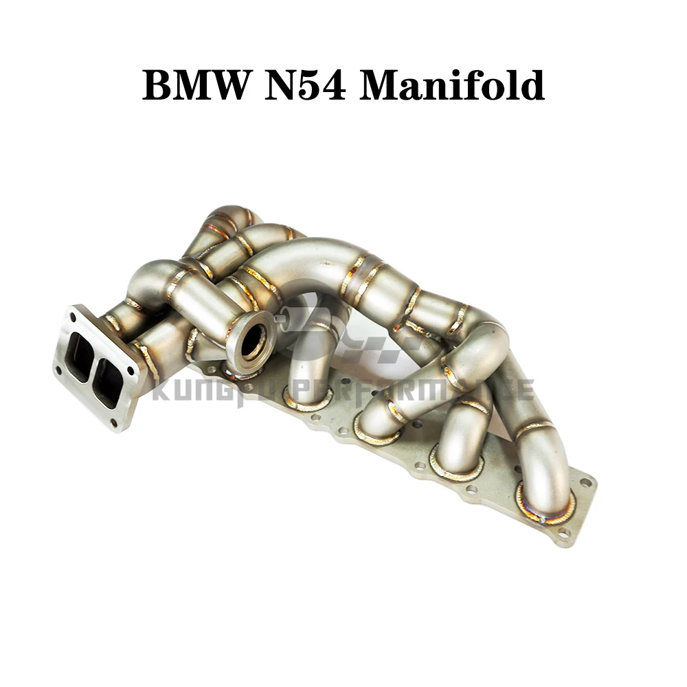Colector de escape KUNGFU para BMW N54 con puerto wastegate de 44 mm