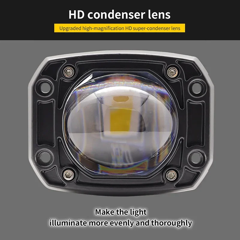 GoodLED-luz de trabajo para coche, lente de dos colores, luz antiniebla para parachoques delantero, vehículo todoterreno, camioneta, foco modificado - imagen 3