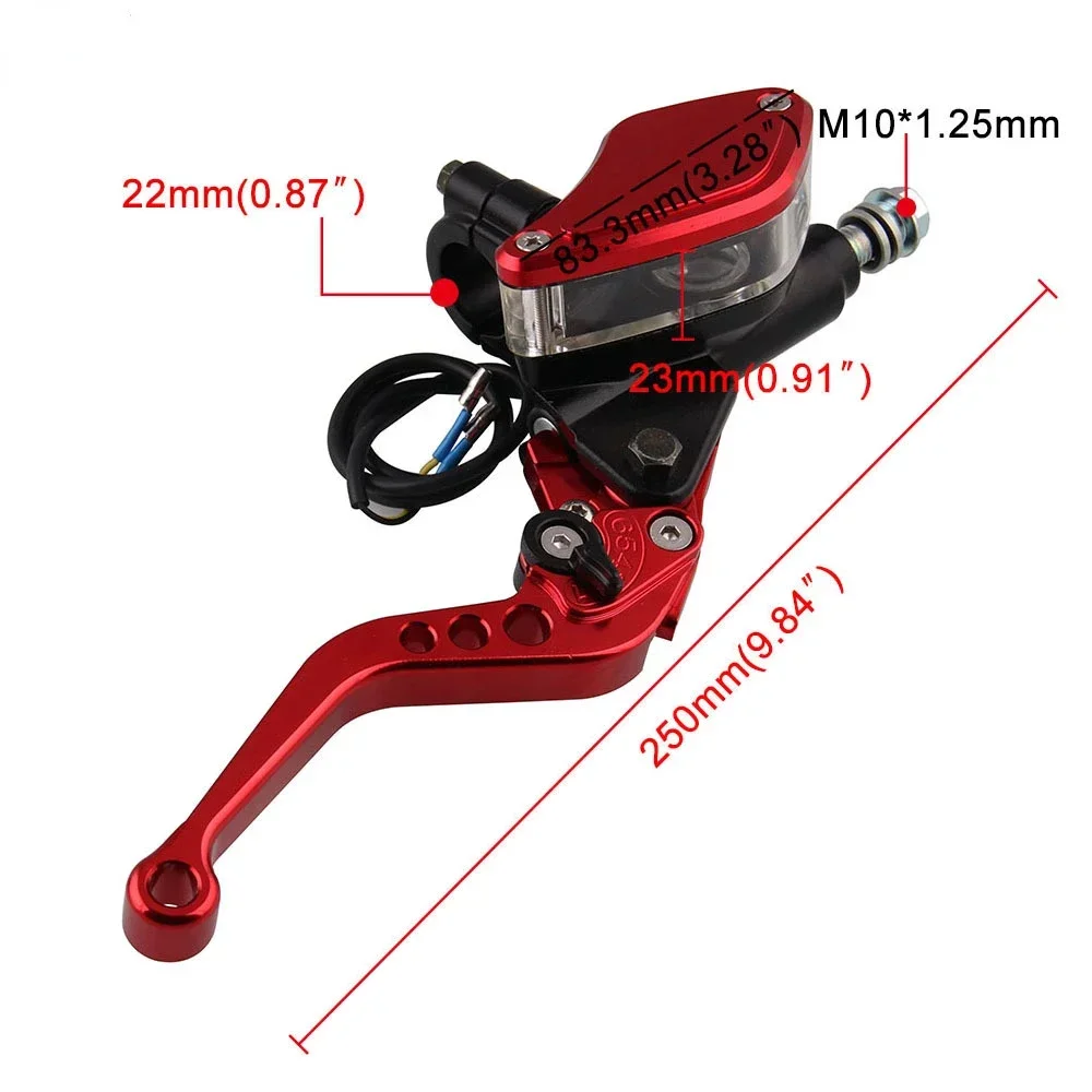 Bomba freno hidráulico + kit embrague freno mano moto tuning - imagen 2