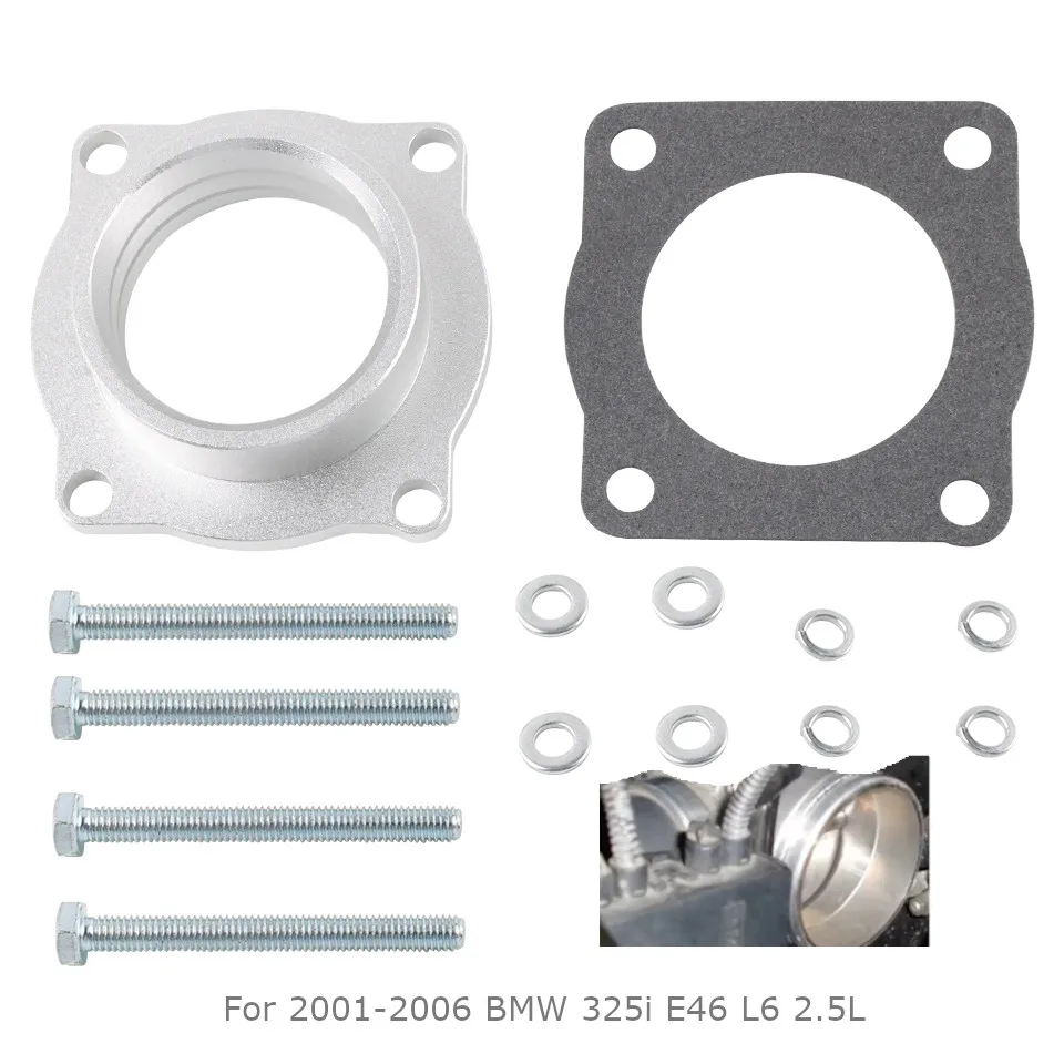 Espaciador cuerpo de acelerador aluminio billet BMW 325i E46 2.5L L6