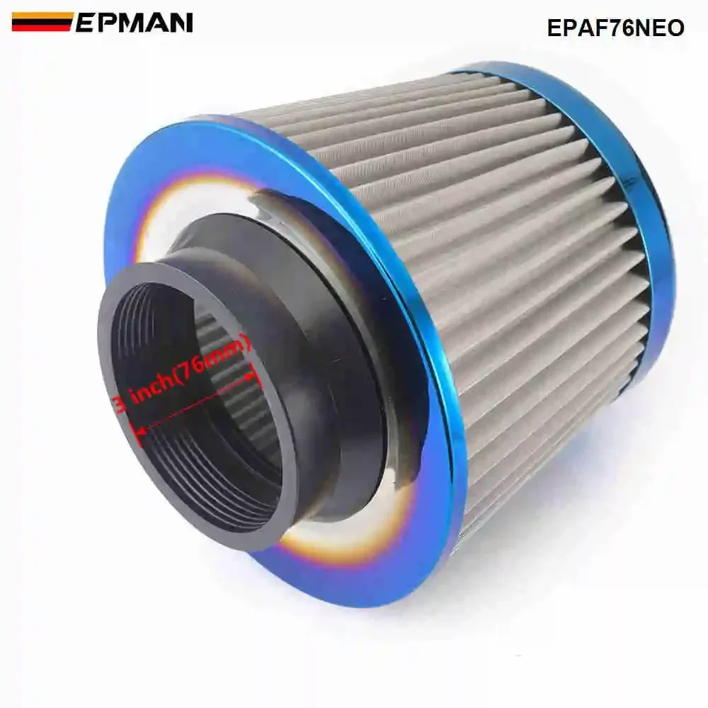 Filtro de aire cónico admisión fría EPMAN de acero inoxidable - imagen 4