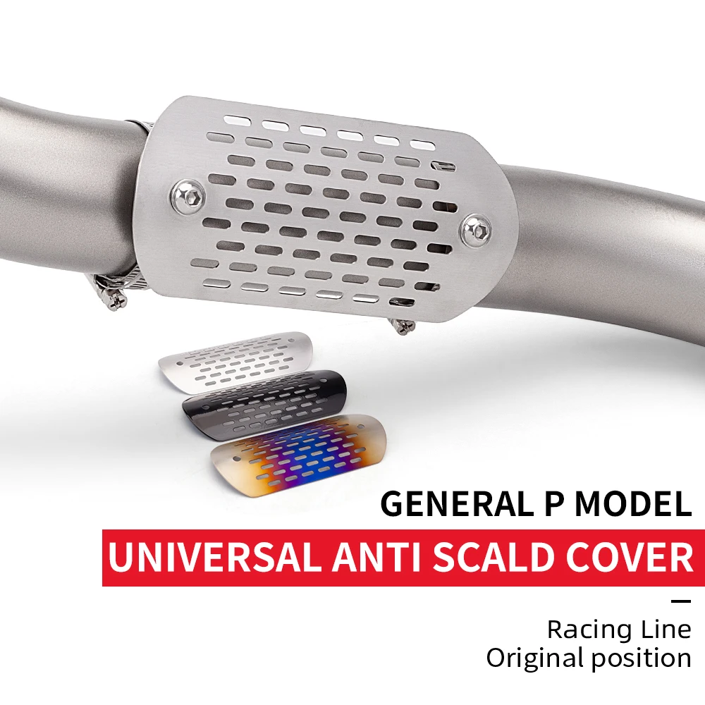 Cubierta Universal de protección térmica de escape para motocicleta, Protector de tubo de enlace de silenciador, cubierta antiescaldado para Z900 Z400 R3 R25