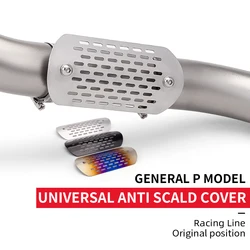 Cubierta Universal de protección térmica de escape para motocicleta, Protector de tubo de enlace de silenciador, cubierta antiescaldado para Z900 Z400 R3 R25