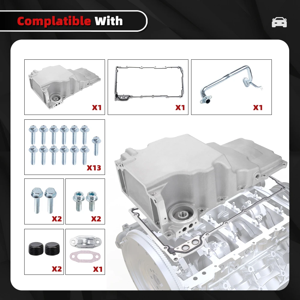 Cárter aceite 302-3 LS aluminio para motores GM LS1 LS2 LS3 - imagen 3