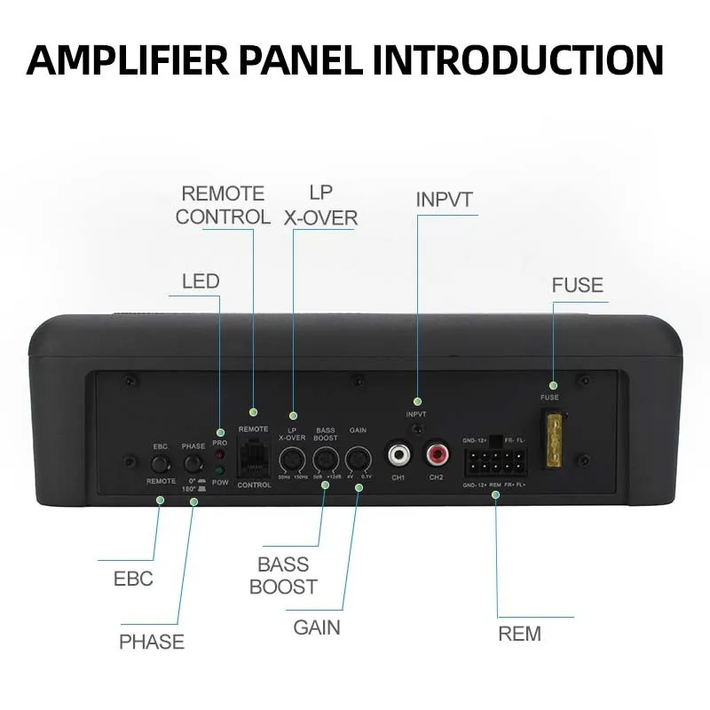 Zeming-Subwoofer de Audio para coche, subwoofer activo delgado de 10 pulgadas, potencia máxima de 850W, para Audio de camión y coche - imagen 2