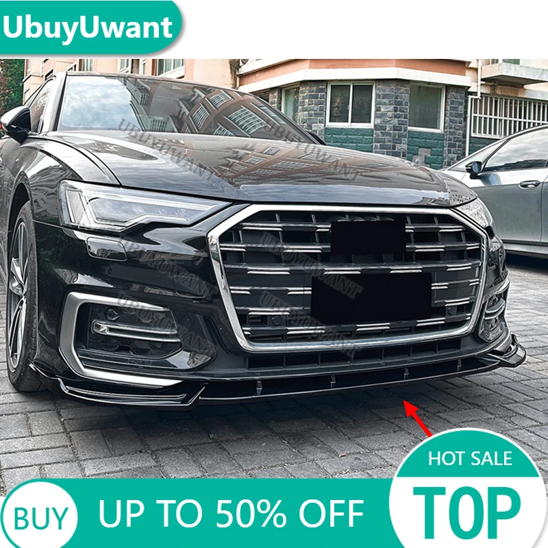 Labio parachoques delantero Audi A6 C8 Sline 2018-2025 antiarañazos