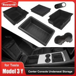 Organizador de consola con cajón oculto para Tesla Model Y 2024