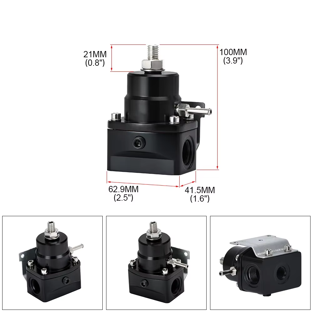 Regulador presión combustible AN8 con manómetro – Para sistemas EFI - imagen 3