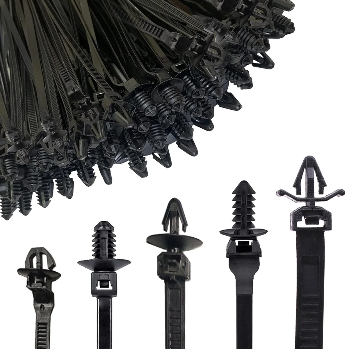 Kit bridas autoblocantes nailon PINMOAP – fijación cables motor y arnés - imagen 5