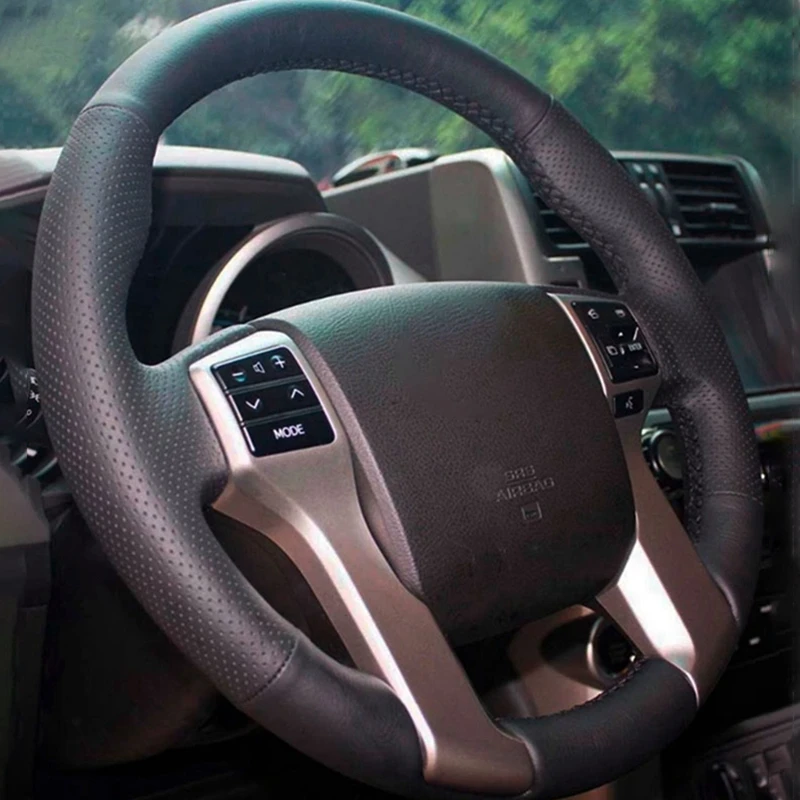 Funda de volante trenzada cuero para Toyota Prado 2010-2016 - imagen 2