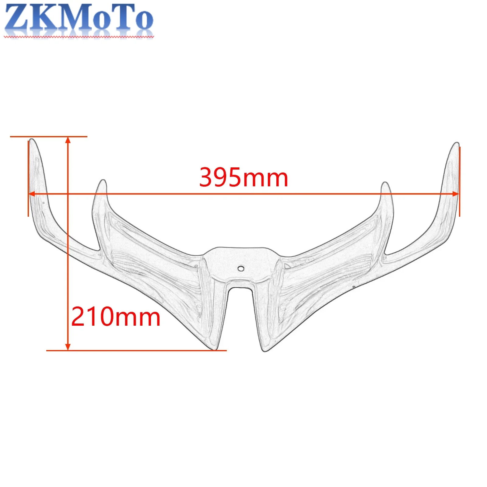Detalle del diseño del alerón para motocicleta