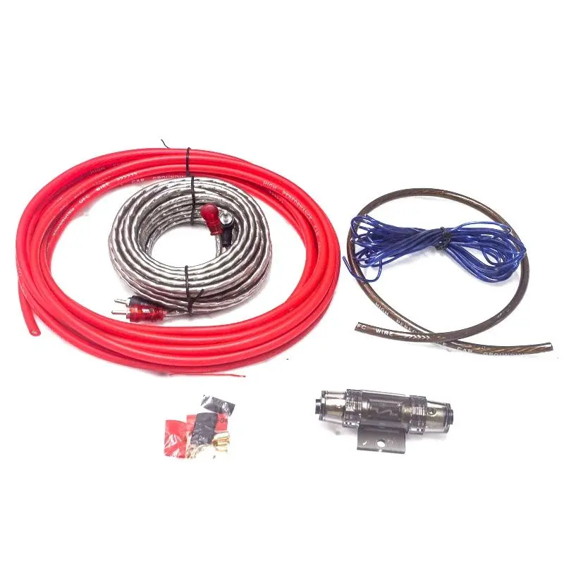 Kit de cableado amplificador subwoofer 8 AWG con fusible y terminales - imagen 3