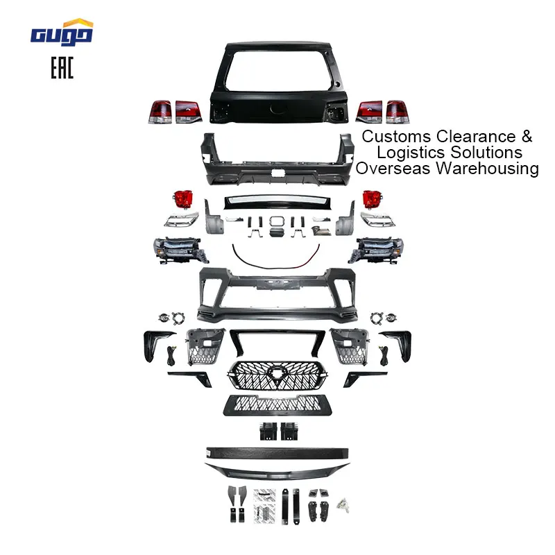 GUGO nueva condición para Land Cruiser 200 2008-2015 Kit de carrocería modificado LC200 E modelo guardabarros de parachoques delantero y trasero