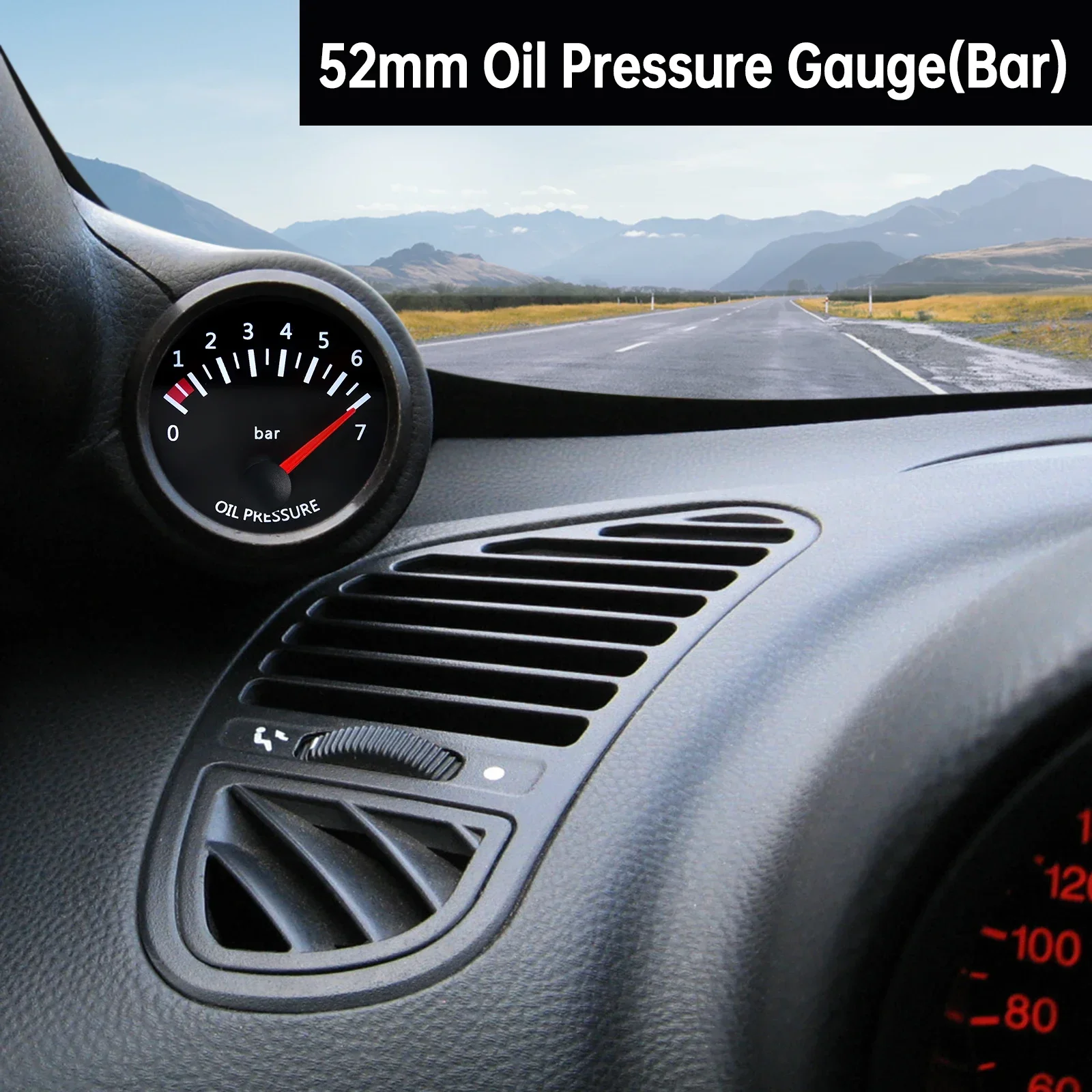 Indicador para coche 52 mm y 12 V: presión, temperatura o voltaje - imagen 4