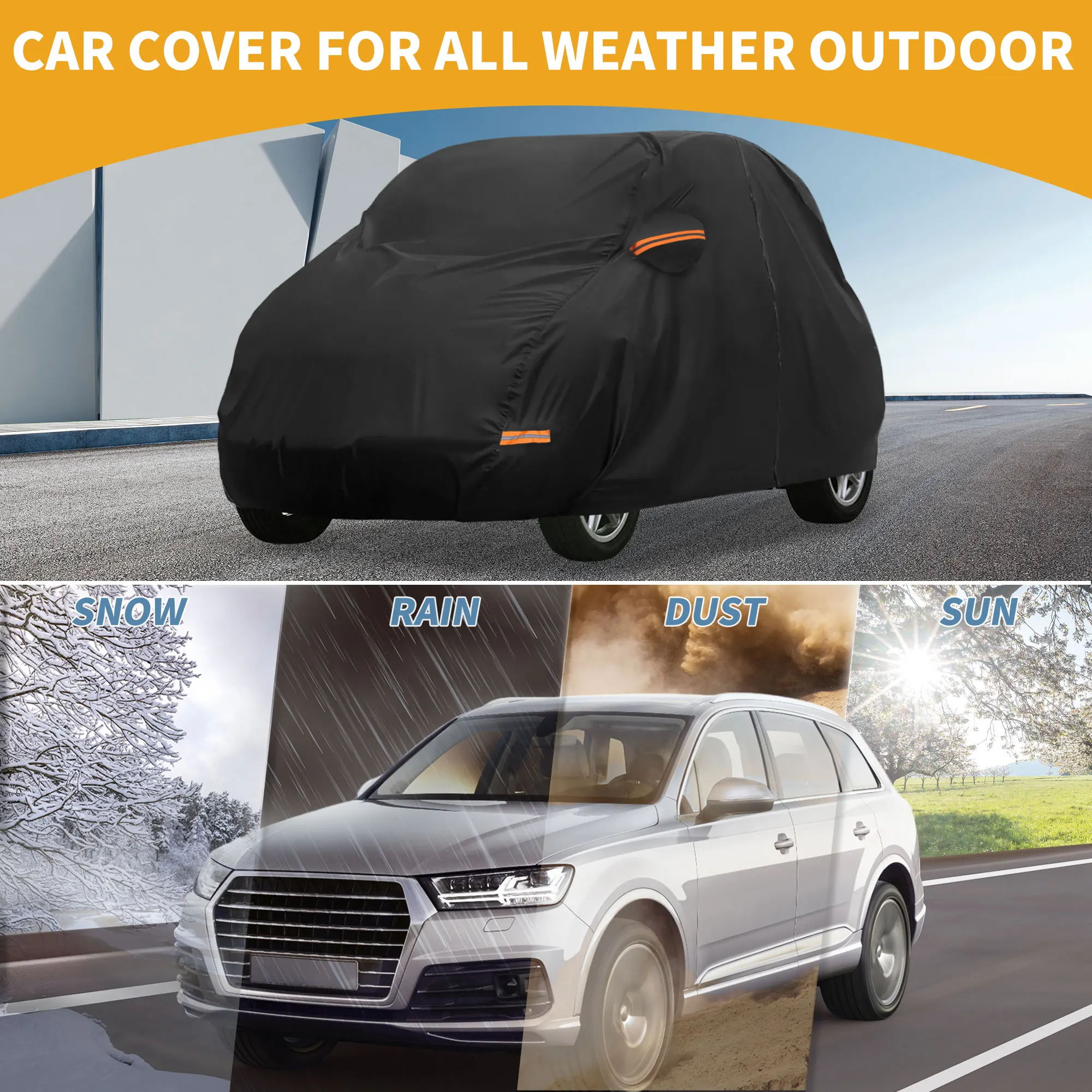 Funda coche impermeable UXCELL exterior para Smart Fortwo protección UV - imagen 2