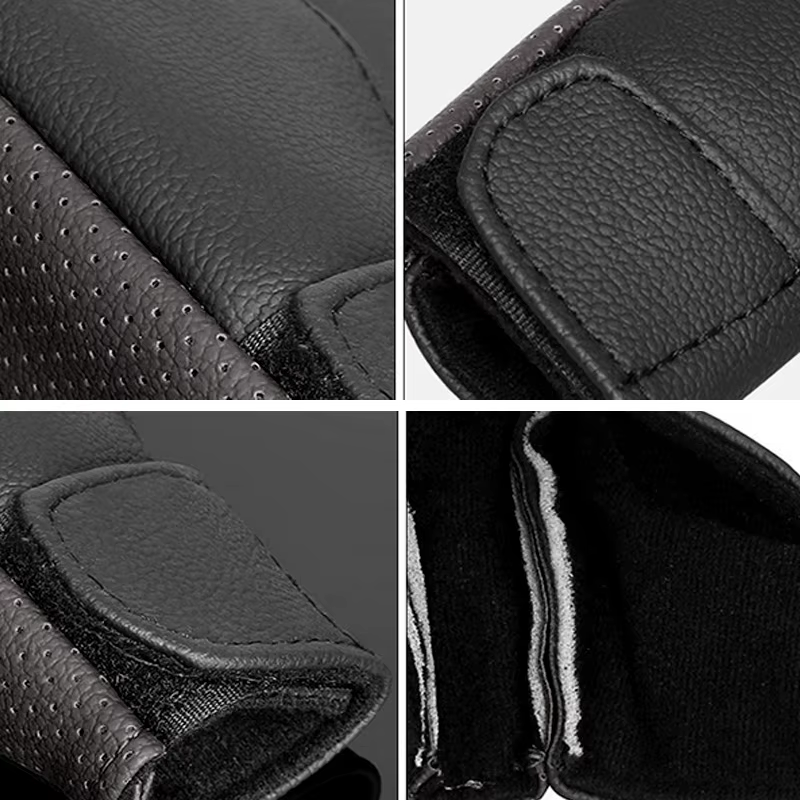Funda negra de cuero sintético para pomo de cambio automático universal - imagen 3
