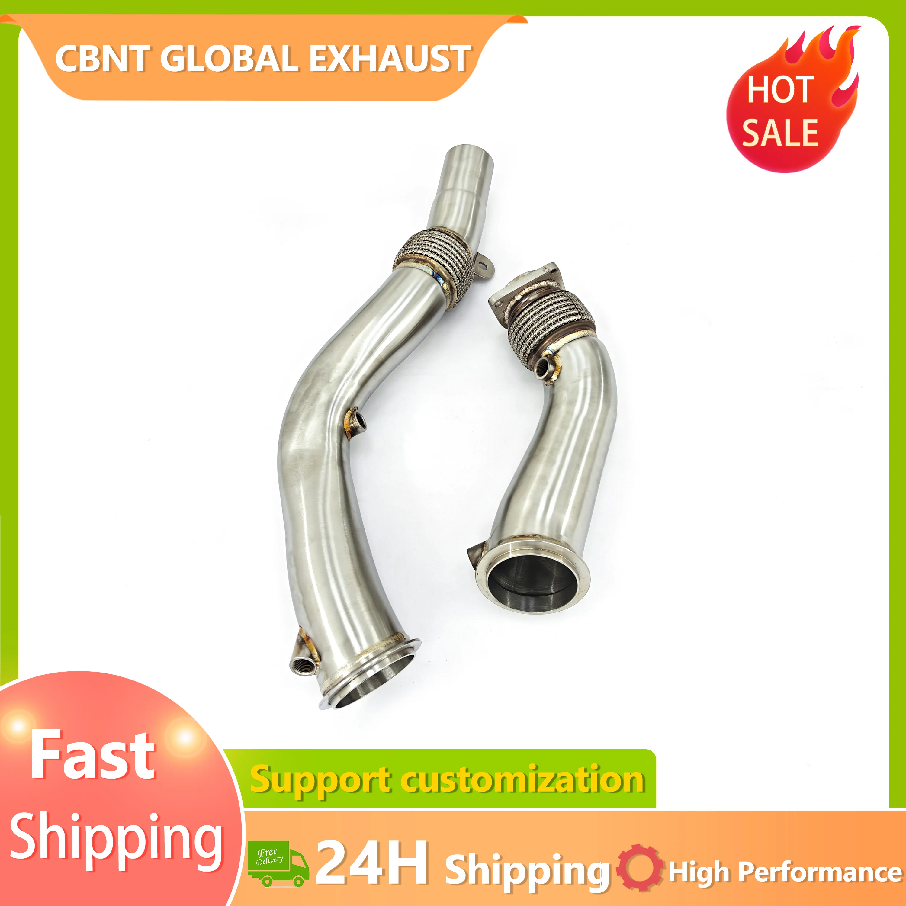 CBNT Downpipe de alto flujo para BMW M3, M4 y M2 Competition S55