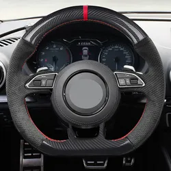 Embellecedor volante fibra carbono y gamuza Audi S3 y S5