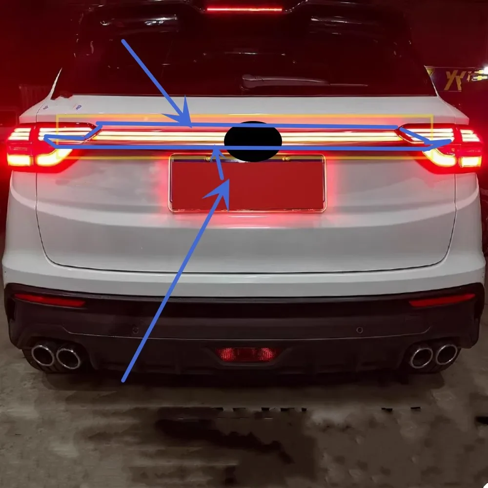 Para Geely COOLRAY 2019-21 lámpara modificada para coche, luz central trasera para coche, señal de giro, luz de freno, accesorios para automóvil - imagen 4