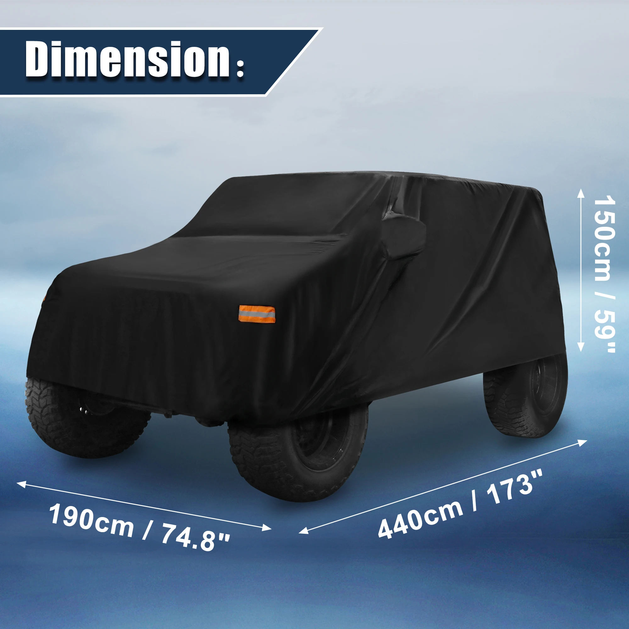 Vista completa de la cubierta para Wrangler