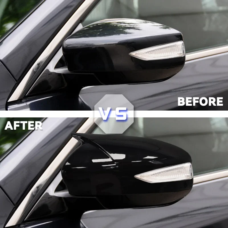 Carcasa espejo retrovisor Nissan Altima 2013-2018, negro brillo - imagen 2