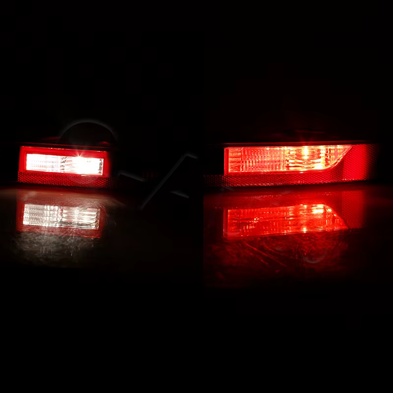 Detalle del conjunto de iluminación trasera