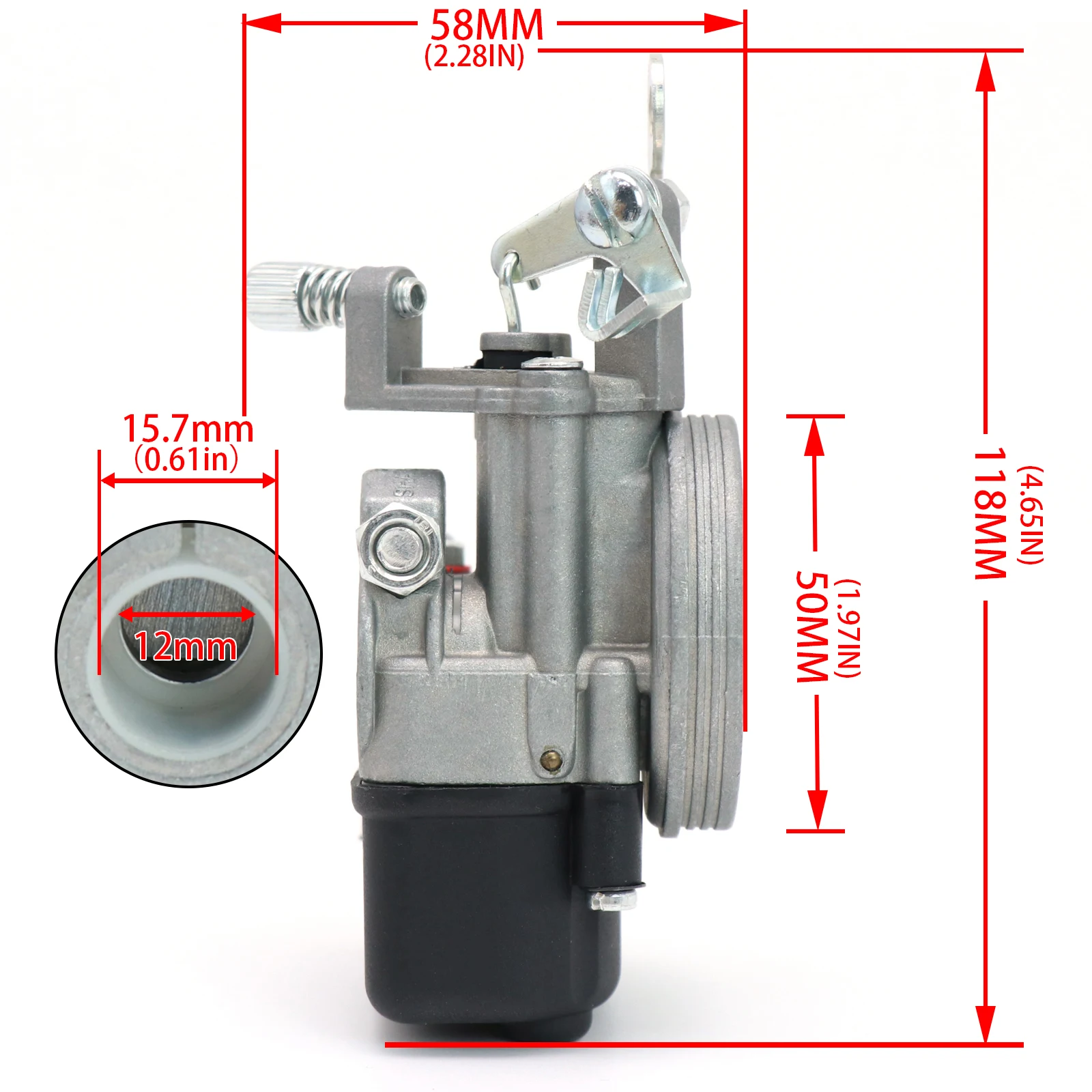 Carburador Dellorto SHA 12.12 para Vespa Piaggio Ciao PX - imagen 2